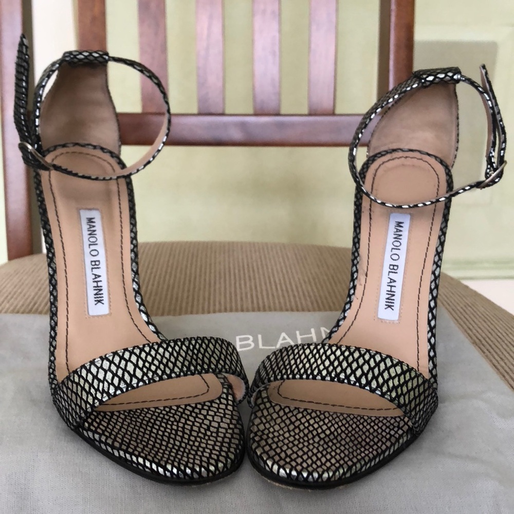 Manolo Blahnik Silverback Heels Worn Twice